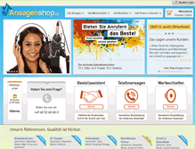 Tablet Screenshot of ansagenshop.de